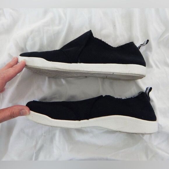 Vionic Beach Malibu Sea Foam Slip On Canvas 6.5 Black - Picture 6 of 9